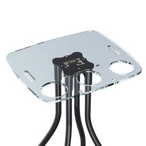 Chariot de Salon Moderne en Acrylique à 4 Roues Robuste avec Support pour Bol de Couleur pour Salons de Coiffure et de Beauté (Vente en Gros) - Product Image 4