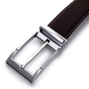Ceinture en cuir véritable de vachette pour homme, légère, respirante, écologique, avec crochets en acier de haute qualité, vente en gros, boucle automatique en alliage - Product Image 2