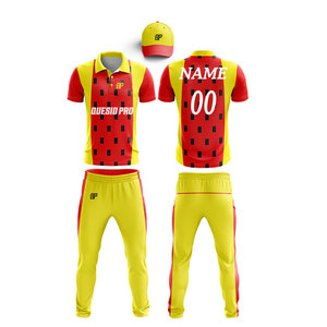 ชุดกีฬาคริกเก็ตแบบซับลิเมชั่นคุณภาพสูง เป็นมิตรกับสิ่งแวดล้อม พิมพ์โลโก้ตามสั่ง ดีไซน์ยอดเยี่ยม ขายดี - Product Image 1