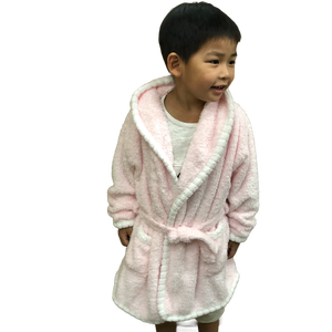 Nouveau Style bébé peignoir mignon en forme de microfibre à capuche Robe respirant chemise de nuit pour enfants teint uni - Product Image 5