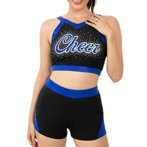 Custom Logo 100% Polyester Low Price Practice Wear <b>New</b> Fashionable Cheerleading Uniform Sets OEM Service - Product Image 4