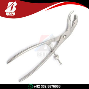 Pinzas de reducción ortopédicas de acero inoxidable con dientes serrados para sujeción ósea, 3mm y 8mm, rectas y curvas, para instrumentos médicos - Product Image 2