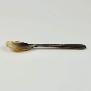 Cuillère artisanale indienne de haute qualité, écologique, 100 % corne de buffle/vache naturelle, pour cuisine et café - Product Image 5