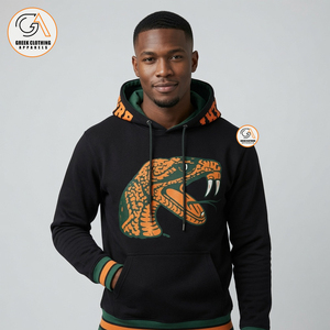 เสื้อฮู้ดดี้ลำลองสำหรับผู้หญิง FAMU ลายสัตว์ พิมพ์ลาย  ผ้าฝ้าย 100% เป็นมิตรกับสิ่งแวดล้อม  ความยาวปกติ  ประดับด้วยคริสตัลและกลิตเตอร์แบบ OEM จำนวนมาก สำหรับฤดูหนาว - Product Image 4