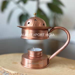 Brass Incense <b>Burner</b> with <b>Candle</b> Holder Aromatherapy Diffuser Black Metal Stand Decorative Home Fragrance <b>Burner</b> All Season Use - Product Image 4