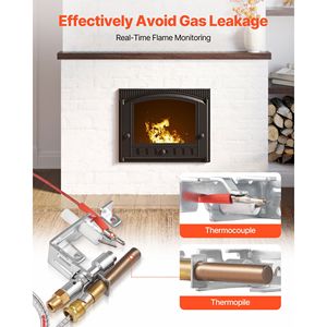 Gruppo Pilota Gas OE 103779 01 PP231 NG8218 per Caminetto CIVF 25 CF, Ricambio Compatibile per Accensione Gas Naturale - Product Image 1
