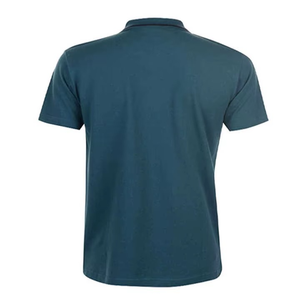 Polo de Manga Corta para Hombre en Color Verde Azulado, Azul Marino y Blanco con Bloques de Color, Estilo Casual Tejido - Product Image 5