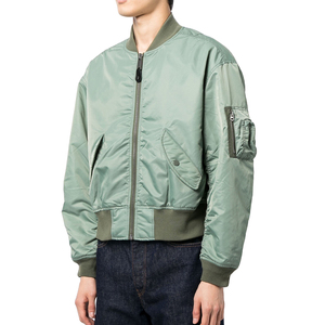 Chaqueta Bomber Negra de Satén para Hombre, Cuello Alto, Cierre de Cremallera, Estilo Casual, Color Sólido, Logotipo en la Manga Izquierda, Temporada Otoño 2026 - Product Image 6