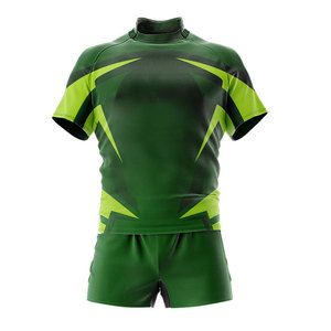 Uniforme de Rugby de Manga Corta con Estampado Digital Personalizado al por Mayor, Uniforme de Fútbol de Rugby de Malla de Alta Calidad - Product Image 2