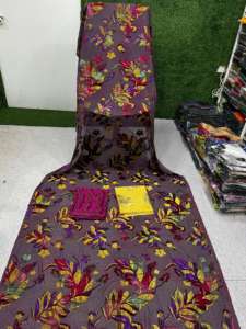 Conjunto de Dirac Somalí en Oferta, Maqbal Dirac Estampado, Vestido de Jacquard de Terciopelo 100% Poliéster, Resistente a la Encogimiento, Talla Mediana para Niñas - Product Image 3