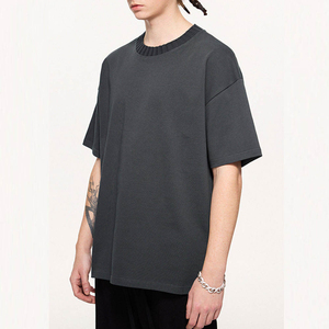เสื้อยืดผู้ชายไซส์ใหญ่ คุณภาพสูง ผ้าฝ้าย 100% สตรีทแวร์ คอเต่าแบบสั่งทำ ผ้าหนา ทรงโอเวอร์ไซส์ หลวม สบาย - Product Image 2