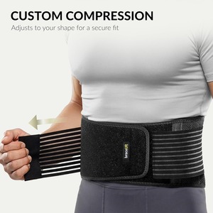 Soporte de espalda ajustable para hombres y mujeres, cinturón lumbar transpirable con soporte antideslizante para el trabajo, levantamiento de pesas, fitness, uso diario - Product Image 4