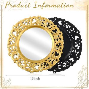 Assiette de présentation dorée d'inspiration vintage, vaisselle décorative pour événements et mariages - Product Image 5