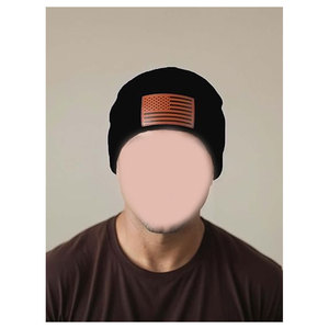 American Flag Beanie <b>Hat</b> for <b>Men</b> and Women Leather USA Flag Tactical Gear <b>Winter</b> Warm Knit Beanie Cap Beanies - Product Image 3