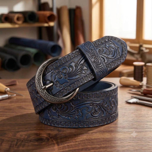 Épingles rectangulaires en cuir de vachette avec design 3D, motif solide, écologiques, respirantes, haute résistance, robustes, vintage, unisexe - Product Image 1