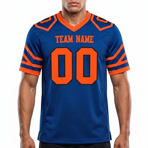 Sublimated American Football Jersey Custom Team Sports Uniform Breathable <b>Polyester</b> Training Wear Supplier - Product Image 4