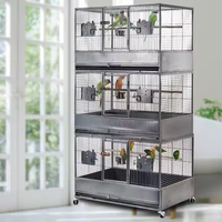 Cage à oiseaux en métal acier inoxydable de grande taille en laiton perroquet vol canari Cage à oiseaux Extra large approvisionnement d'usine Cage pour animaux de compagnie élevage