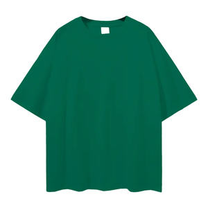 Custom Logo Men's Oversized 100% Cotton T-Shirt High Quality Short Sleeve Unisex Tee Plain Looser Fit <b>Drop</b> Shoulder T Shirt - Product Image 3