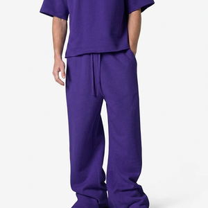 Fabrication de pantalons de survêtement en coton et polyester, en tissu éponge français, avec étiquette privée (OEM) - Product Image 1