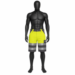 Shorts de travail haute visibilité, shorts de sécurité réfléchissants, shorts cargo multi-poches, uniforme de travail d'été pour les ouvriers du bâtiment - Product Image 2