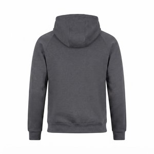 New Arrivals Custom Logo Men's Dark Gray Hooded Fleece Tracksuit Casual Solid Color Sweatshirts and Sweatpants Sets Autumn Wear - Product Image 4
