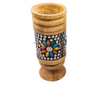 High Quality <b>Wooden</b> MOP Inlay Mosaic Bakhoor <b>Burner</b> Tray Multi-Color Arabic Mubkhar Incense Diffuser Medkhan Incense Holder Set - Product Image 5