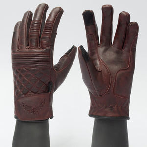 Guantes de Motocicleta de Cuero de Diseño Vintage Premium, Logotipo Personalizado, Alta Calidad, Dedos Completos, Antideslizantes - Product Image 1