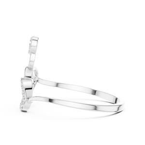 แหวนหมั้นหรูหราเคลือบโรเดียมทองคำ 18K คุณภาพสูง ดีไซน์เพชรแบบประสาน สำหรับผู้หญิง ของขวัญแต่งงาน - Product Image 2