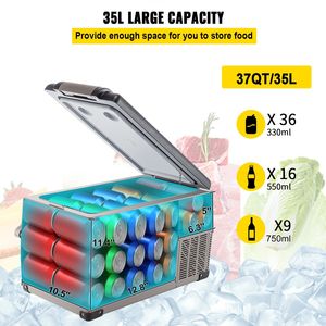Portatile 37 quarti (35 litri) 12 Volt auto frigorifero doppia zona 12/24v DC 110-240v AC App Control (-4 °F ~ 68 °F) per il campeggio - Product Image 3