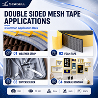 Ruban adhésif industriel double face en fibre de verre à haute adhérence pour montage de garnitures et joints en mousse