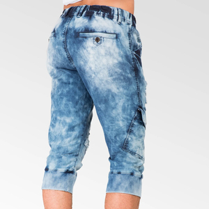 กางเกงยีนส์ขาสั้นสไตล์ไฮสตรีทแบบขายส่งสั่งทำพิเศษ ตัดเย็บขอบดิบ แต่งลายปัก แอพพลิเค่ ปะติด ปักลาย ล้างสีแบบแอซิดวอช - Product Image 6