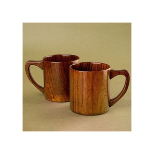 Solid Wood Coffee Mug Handmade Rustic Wooden Mug Natural Finish Eco Friendly Drinkware for Tea Coffee Beer Serving - Product Image 3