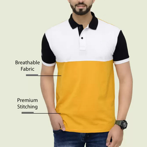 Polo en Coton de Qualité Supérieure 2026 – T-shirt Polo Homme Doux Multicolore pour l'Extérieur – Service OEM ODM - Product Image 6