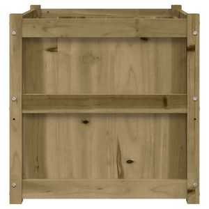Jardinera de 23.6x23.6x23.6 Pulgadas, Macetas y Jardineras de Madera de Pino Tratada Marrón - Product Image 5