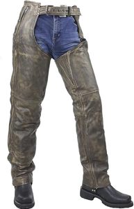 Chaps en cuir pour hommes et femmes – Chaps de motard western en cuir de vachette pleine fleur de qualité supérieure, faits à la main - Product Image 2