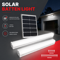 Lampe solaire à tube LED, éclairage extérieur/intérieur, IP65 étanche, lampe à économie d'énergie pour entrepôt, usine, garage