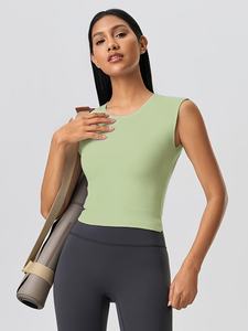 High Quality New Two-Piece Separate Tank <b>Top</b> with Color-Blocking Nude-Feel Fashionable Casual <b>Top</b> for Running Sports Vest - Product Image 4