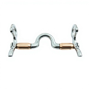 บิตม้าสแตนเลสแบบลูกกลิ้งทองแดง สำหรับขี่ม้าแบบตะวันตกและอังกฤษ - Product Image 5