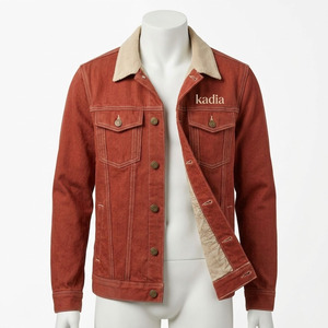 Chaqueta Vaquera para Hombre con Logotipo Personalizado, Nueva Moda 2026, Cuello en Contraste, Chaqueta Vaquera con Logotipo Personalizado, Ropa Urbana, Prenda Exterior de Mezclilla para Otoño e Invierno - Product Image 6