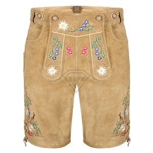 Shorts pour hommes, personnalisés, style bavarois, Lederhosen, tenue traditionnelle allemande, en cuir, pour l'Oktoberfest - Product Image 4