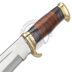 New Edition Wholesale Customized OEM ODM Sharp Fixed Blade Bowie Knife Hand Forged Damascus Steel <b>Hunting</b> Knife Leather Sheath - Product Image 3