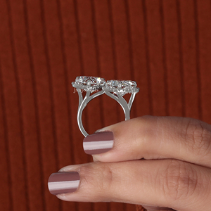 Anillo de Compromiso con Halo de Diamantes Cultivados en Laboratorio en Forma de Corazón, 4 TCW, Oro Sólido de 14K, Certificado IGI - Product Image 6