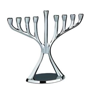 Nouvelle Arrivée Ménorah Argentée pour Villas, Synagogues, Temples – Éclairage de Table Décoratif – Porte-Bougie Hanouka - Product Image 1