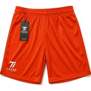 Pantalones Cortos Deportivos Naranja para Hombre de Alta Calidad, Cintura Elástica, Secado Rápido, Logotipo con Transferencia Térmica, Pantalones Cortos de Entrenamiento de Alto Rendimiento - Product Image 1
