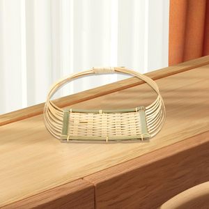 Woven Bamboo Fruit <b>Basket</b> for Kitchen Bread <b>Vegetable</b> Storage <b>Basket</b> Handmade Serving <b>Basket</b> for Home Garden Dining Table - Product Image 6