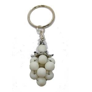 High Quality Crystal Keychain Stone white jade grapes <b>key</b> Chine natural Stone bead Healing <b>Key</b> Holder Gift Women <b>Key</b> <b>Chains</b> - Product Image 3