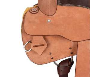 Silla de Montar Western Estilo Americano para Barril y Senderismo, Conjunto de Equipo Ecuestre Hecho a Mano, 100% Cuero Genuino de Arnés con Herrajes de Latón - Product Image 3