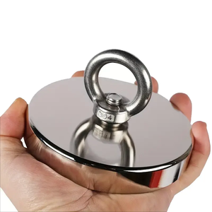 Aimants de pêche en néodyme super puissants Aimant imanes robuste avec boulon à œil à trou fraisé pour la pêche magnétique de récupération - Product Image 1