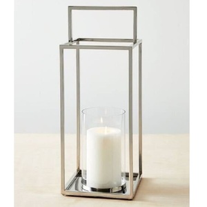Classic <b>Black</b> Coated Modern Decorative Iron Eco-Friendly Candle <b>Lantern</b> with Clear Glass for Indoor & Outdoor Hanging - Product Image 4