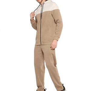 Conjunto de Sudadera con Capucha y Pantalones Deportivos de Dos Tonos Personalizados, Ropa Deportiva Informal para Hombre, Traje Deportivo de Felpa - Product Image 1